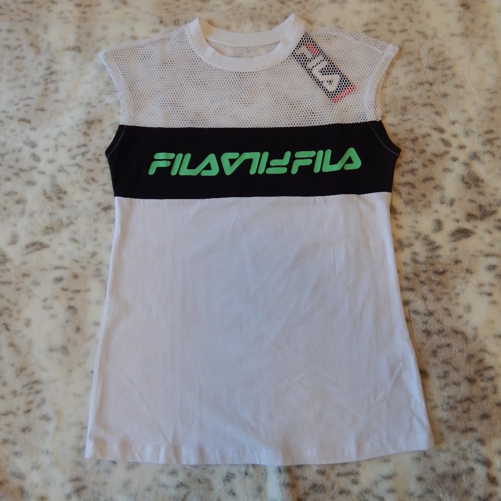 Fila Play Date Training Top White Sz S NWT